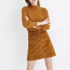 Madewell Corduroy A-Line Mini Skirt